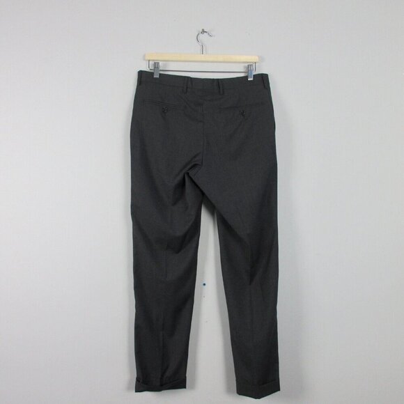 Lanificio Di Tollegno Wool Suit Set Men's Black Business Single Breasted 50 840 - Picture 10 of 16